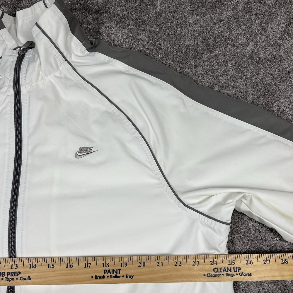 Vintage Y2K Nike White Silver Tag Track Jacket Mens XL Full Zip Windbreaker 90s - Picture 7 of 9